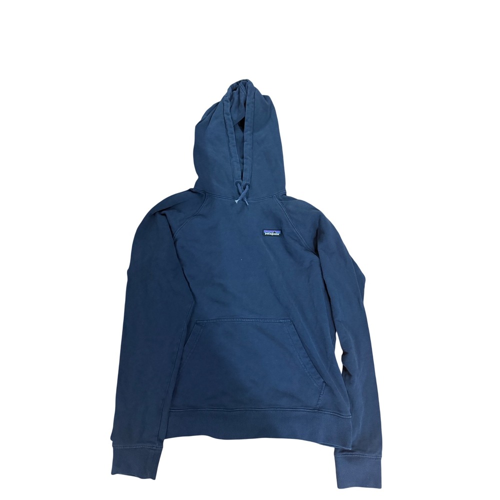 Patagonia‎ Mens P-6 Label Uprisal Hoodie Navy Blue Organic Cotton Size Large